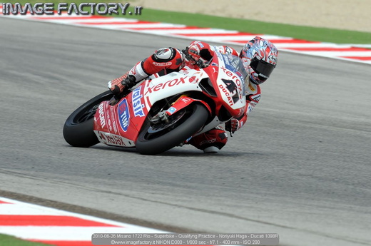 2010-06-26 Misano 1722 Rio - Superbike - Qualifyng Practice - Noriyuki Haga - Ducati 1098R